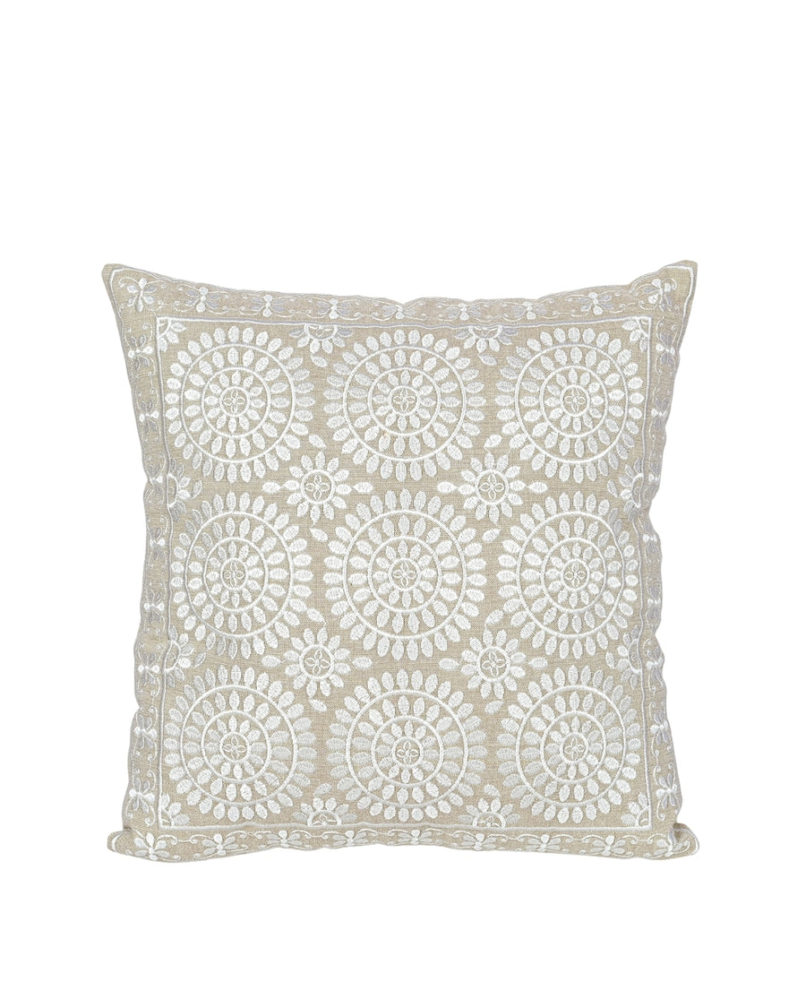 White Geometric Jaipur Throw Pillow