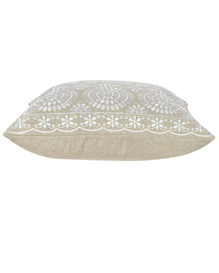 White Geometric Jaipur Throw Pillow