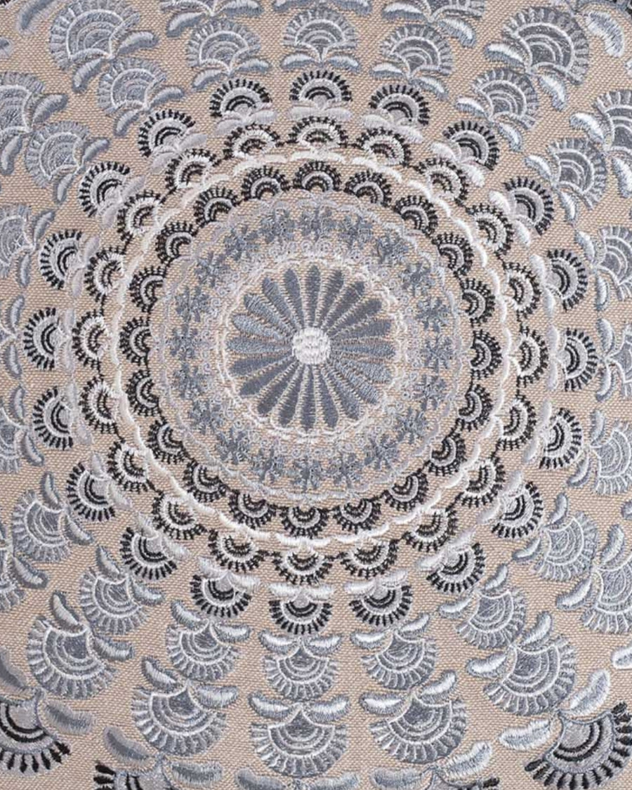 Grey Mandala Footstool