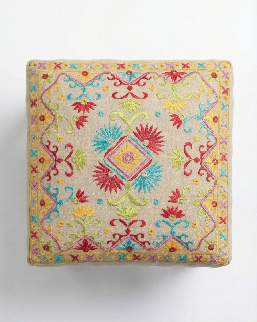 Sunburst Swirl Footstool