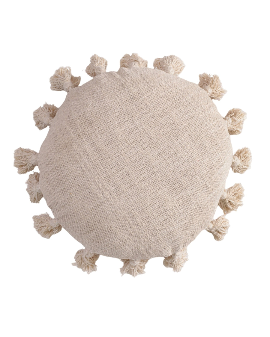 Natural Talking Tassels Cushion
