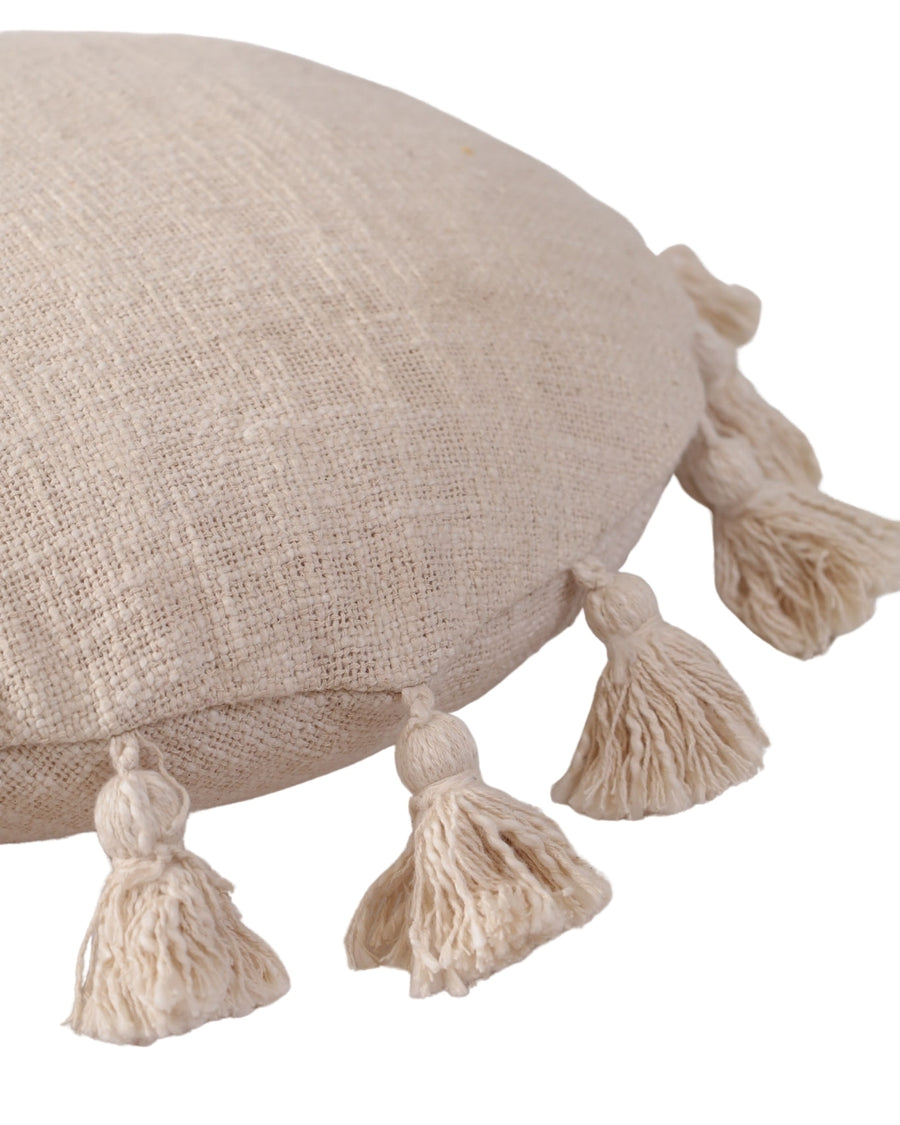 Natural Talking Tassels Cushion