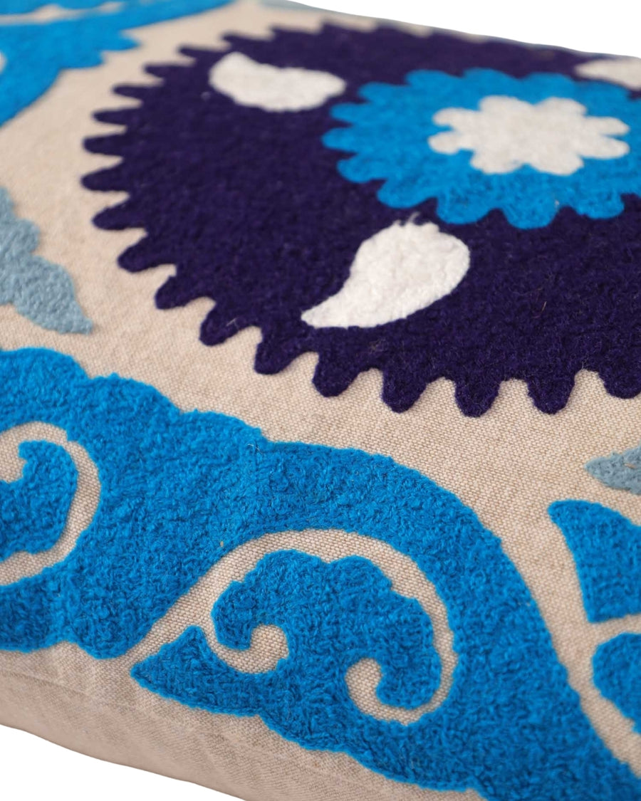 Blue Nomad Nest Long Pillow