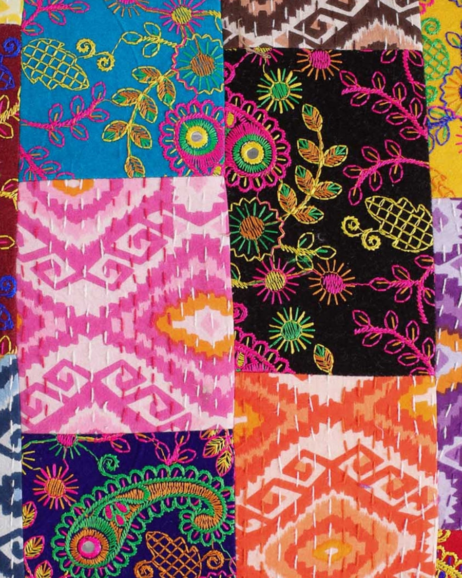 Kantha Patchwork Footstool
