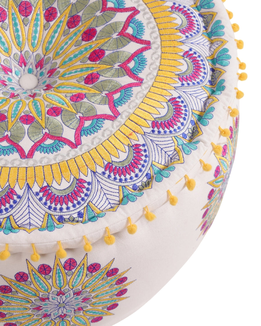 Geometric Delight Ottoman Pouf