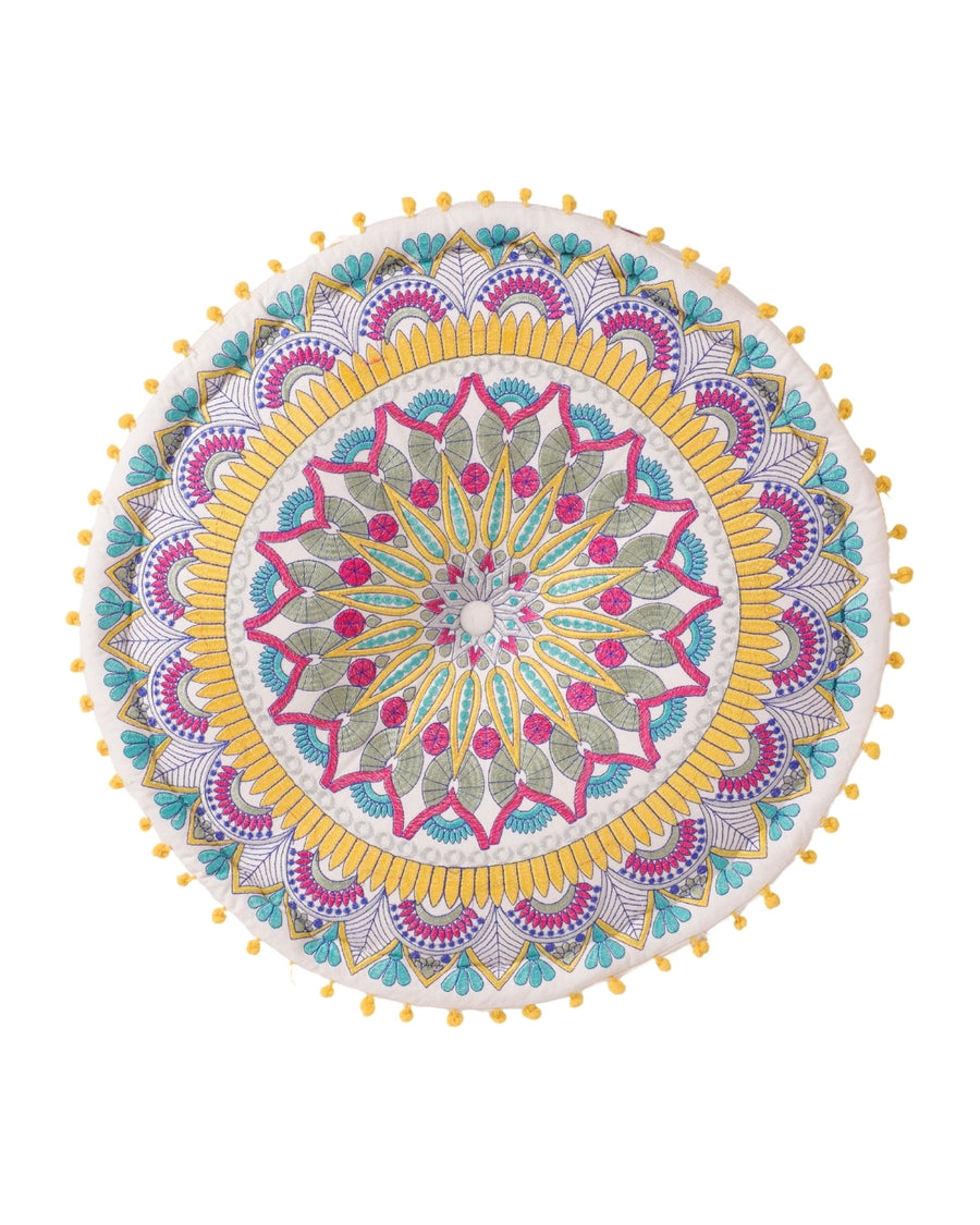 Geometric Delight Ottoman Pouf