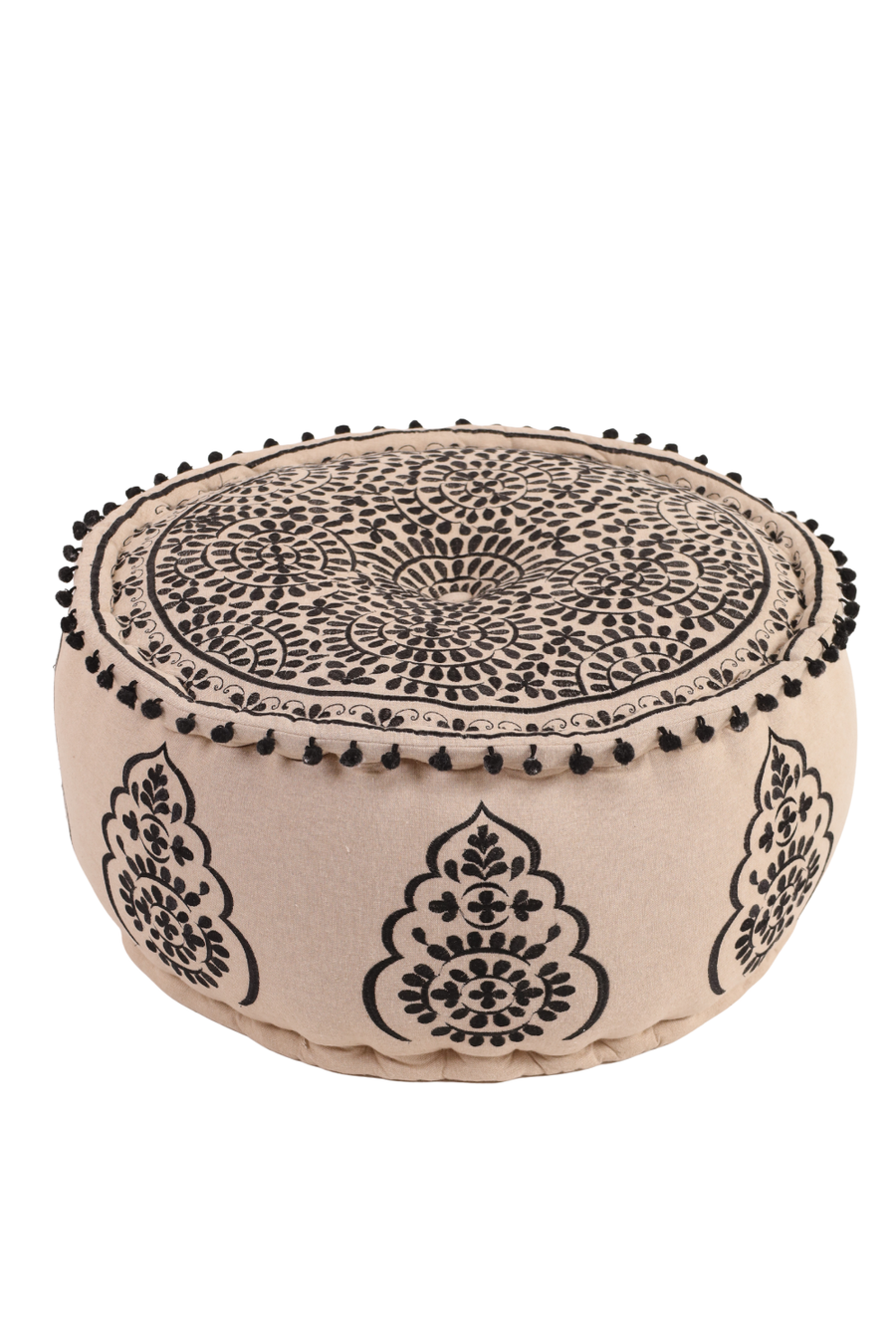 Black Euphoria Ottoman Pouf