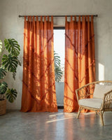 Burnt Orange Sunshine Window Curtain