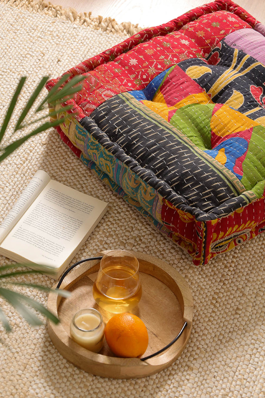 Kantha Patchwork Floor Cushion