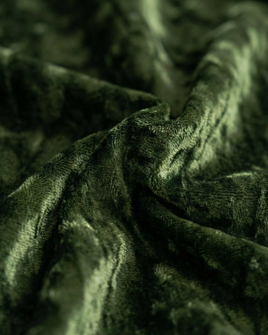 Olive Green Velvet Noir Curtain