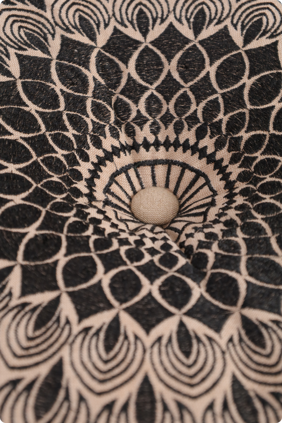 Black Minimal Ottoman Pouf