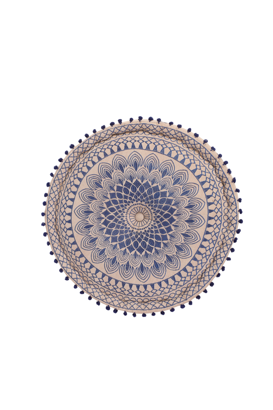 Blue Minimal Ottoman Pouf