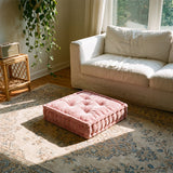 Candy Pink Velvet Haven Floor Cushion
