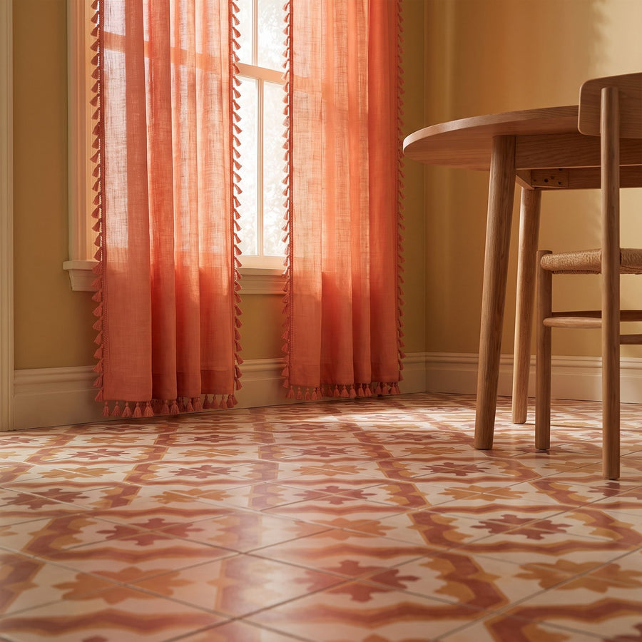 Coral Kinari Cotton Curtain photo 4