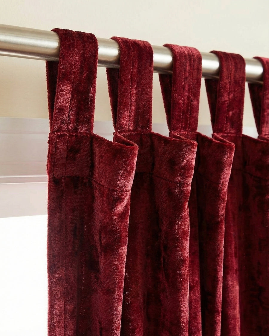 Maroon Velvet Noir Curtain