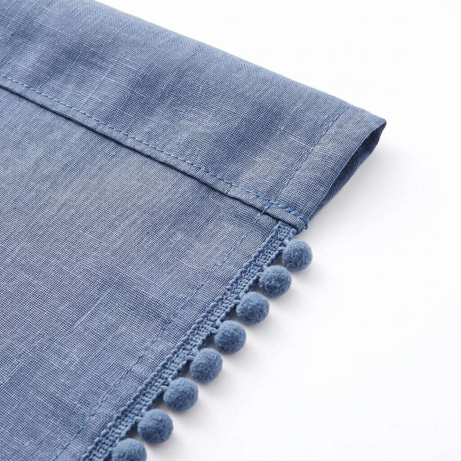 Powder Blue Mela Cotton Curtain photo 6