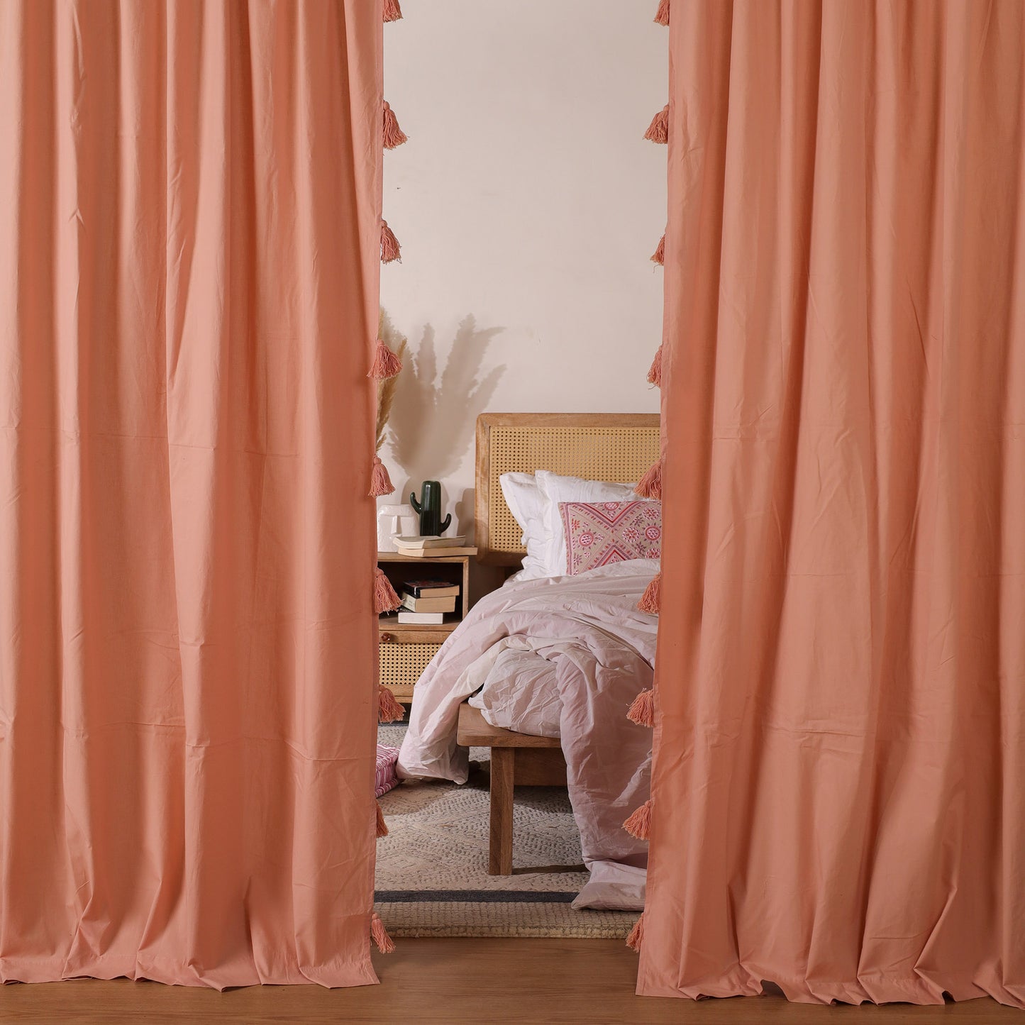 Rose Dreamy Tassel Curtain - Set of 2
