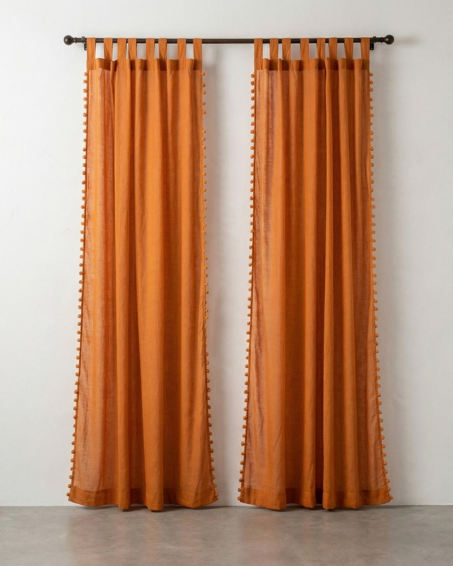 Rust Mahal Cotton Curtain