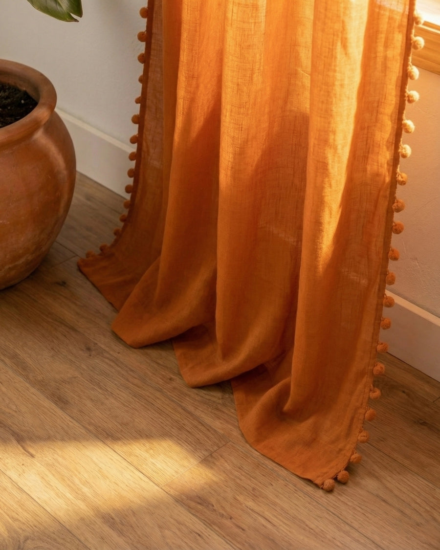 Rust Mahal Cotton Curtain