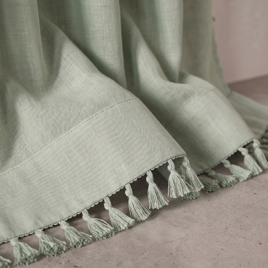 Sage Kinari Cotton Curtain photo 7