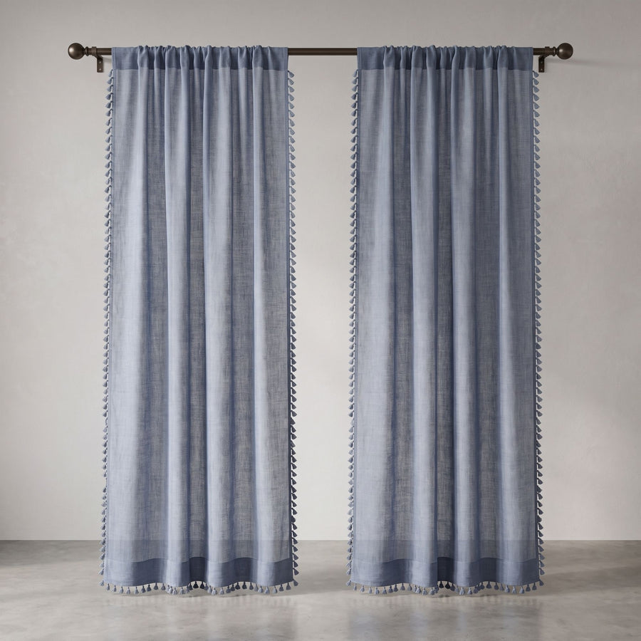 Slate Kinari Cotton Curtain photo 5