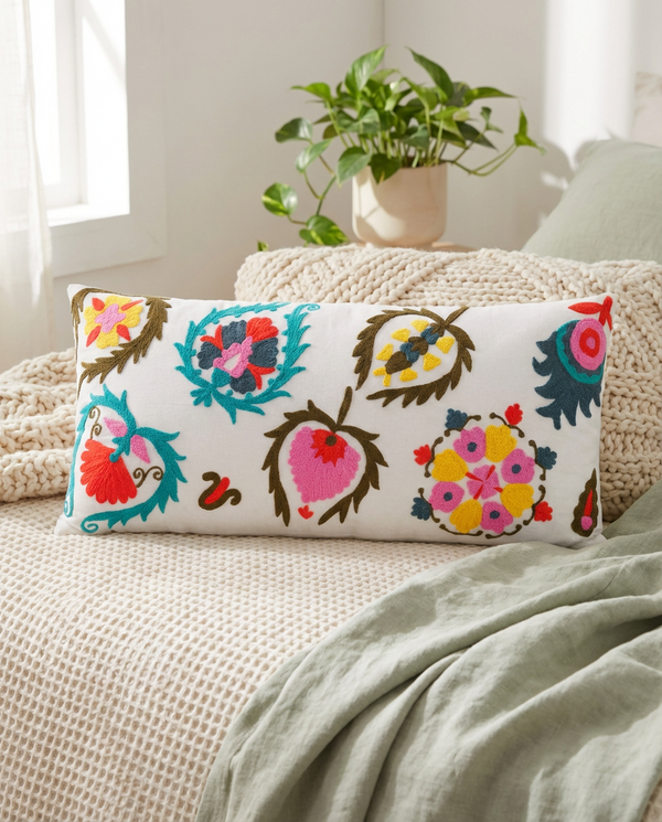 Tribal Lumbar Long Pillow Cover