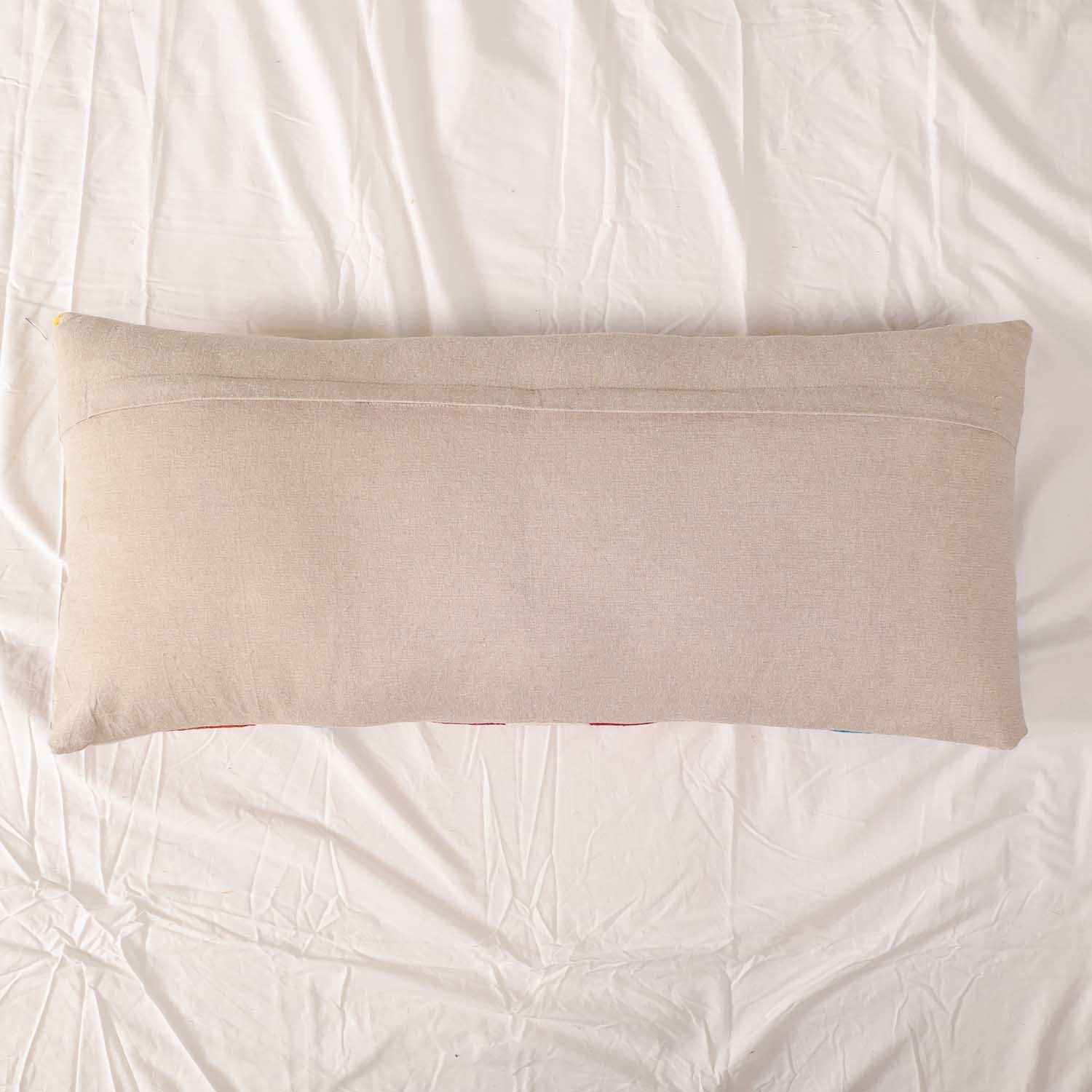 White Whimsical Long Pillow