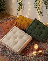 Maroon Dreamy Corduroy Floor cushion
