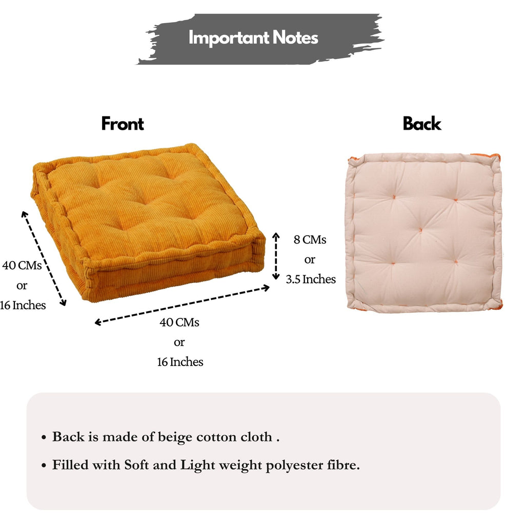 Gold Dreamy Corduroy Floor cushion