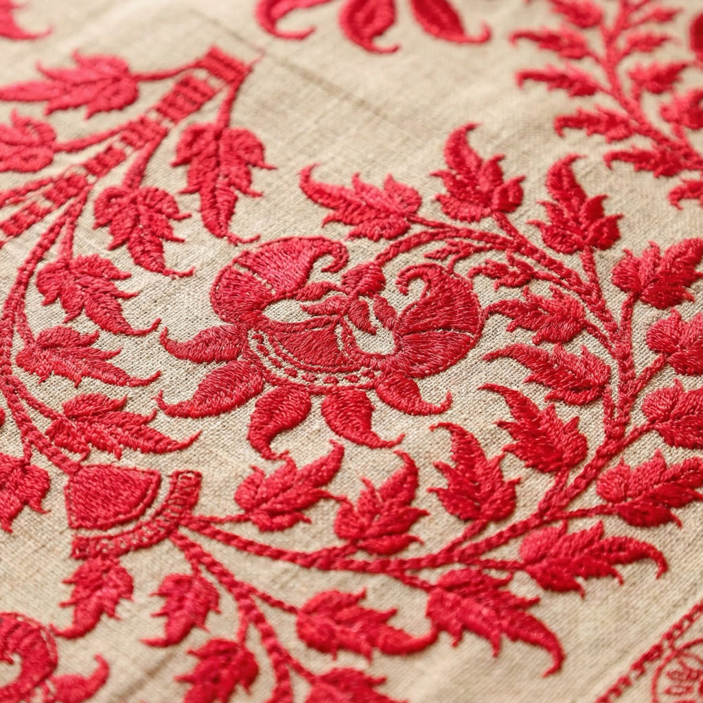 Red Wildflower Table Runner