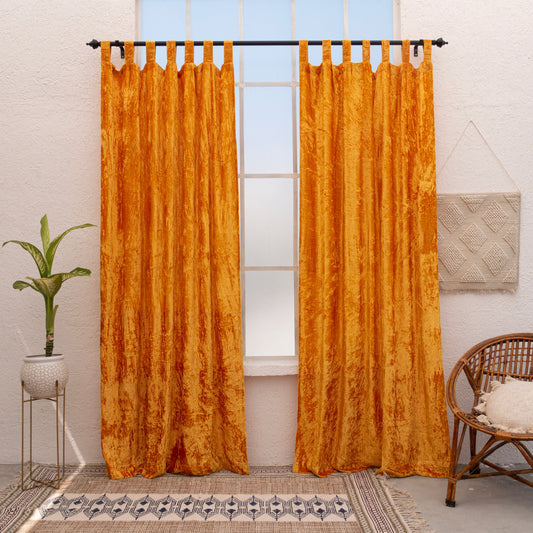 Honey Velvet Curtain - Set of 2 - I