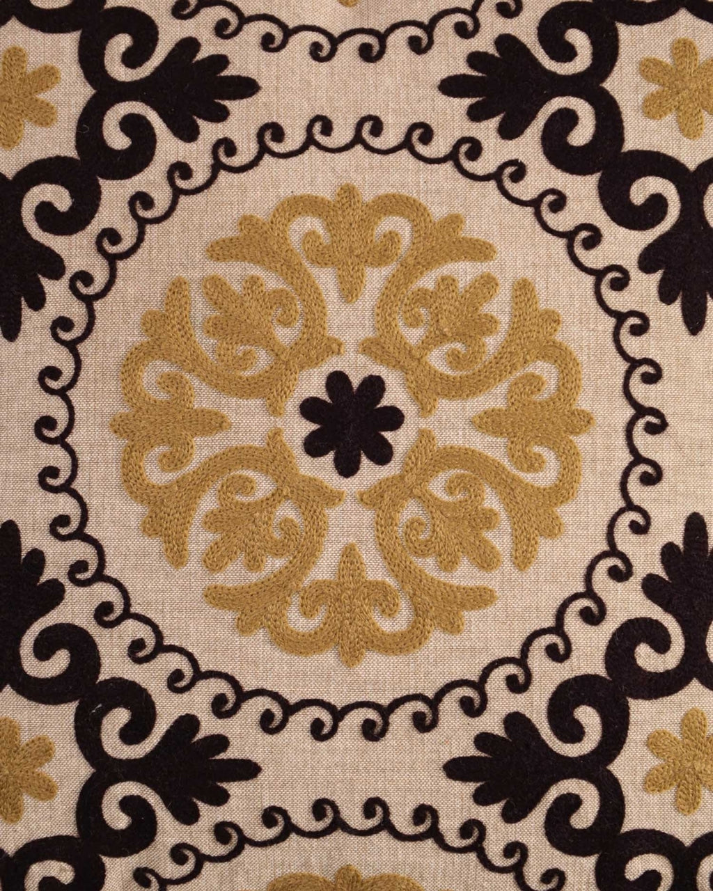 Gold Suzani Throw Pillow