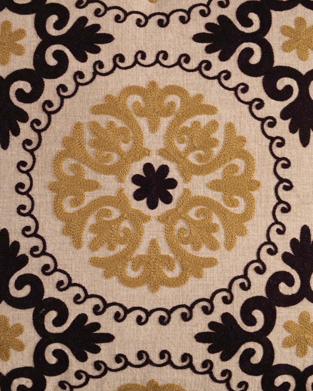 Gold Suzani Throw Pillow