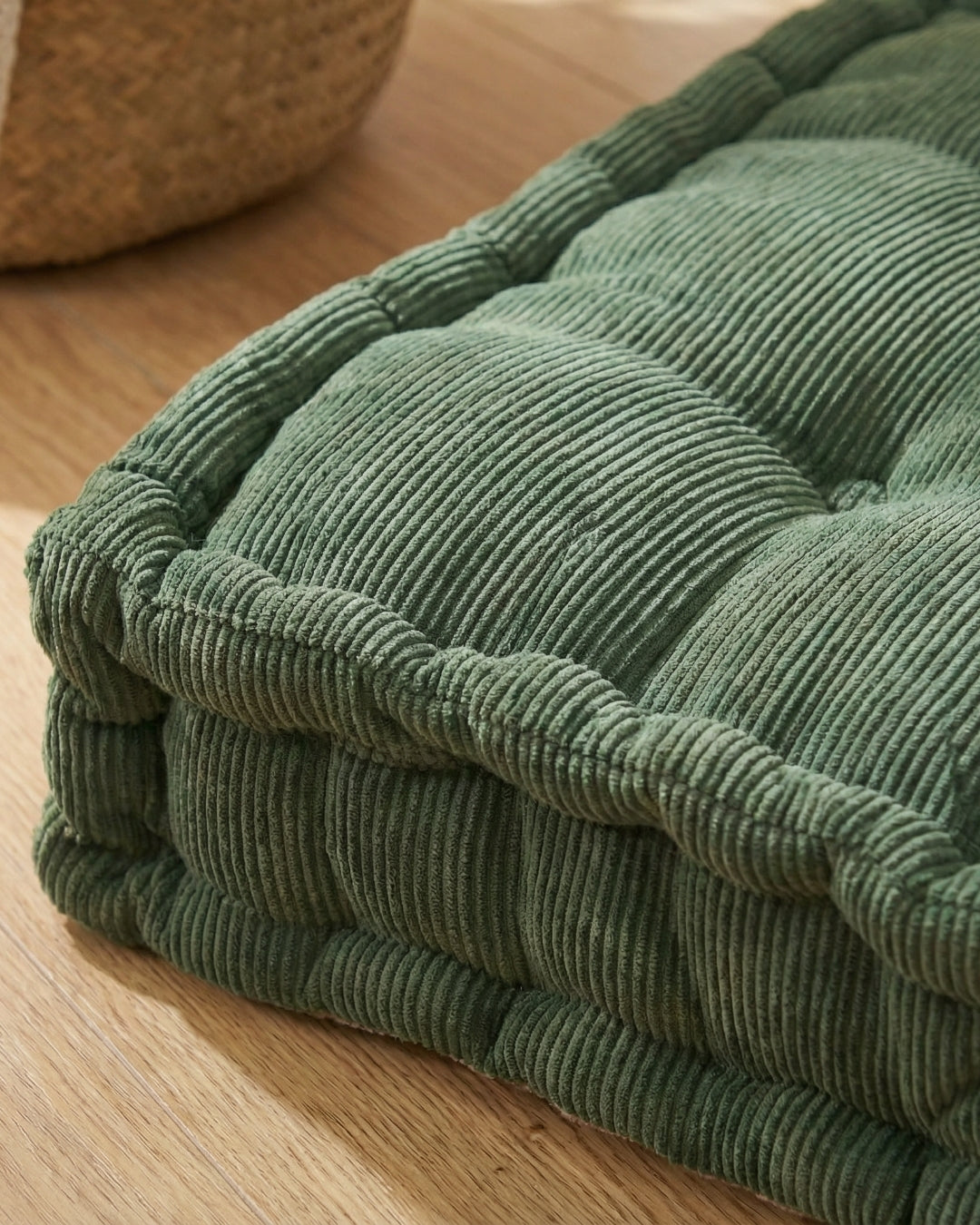 Green Dreamy Corduroy Floor cushion