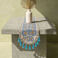 Blue Wildflower Table Runner