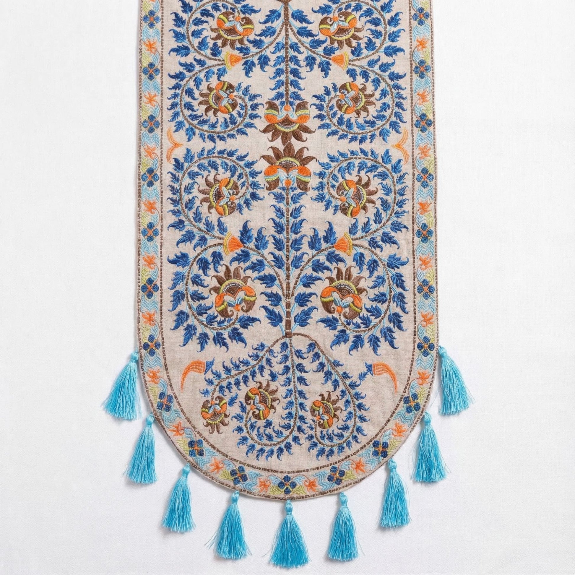 Blue Wildflower Table Runner