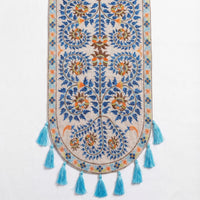 Blue Wildflower Table Runner