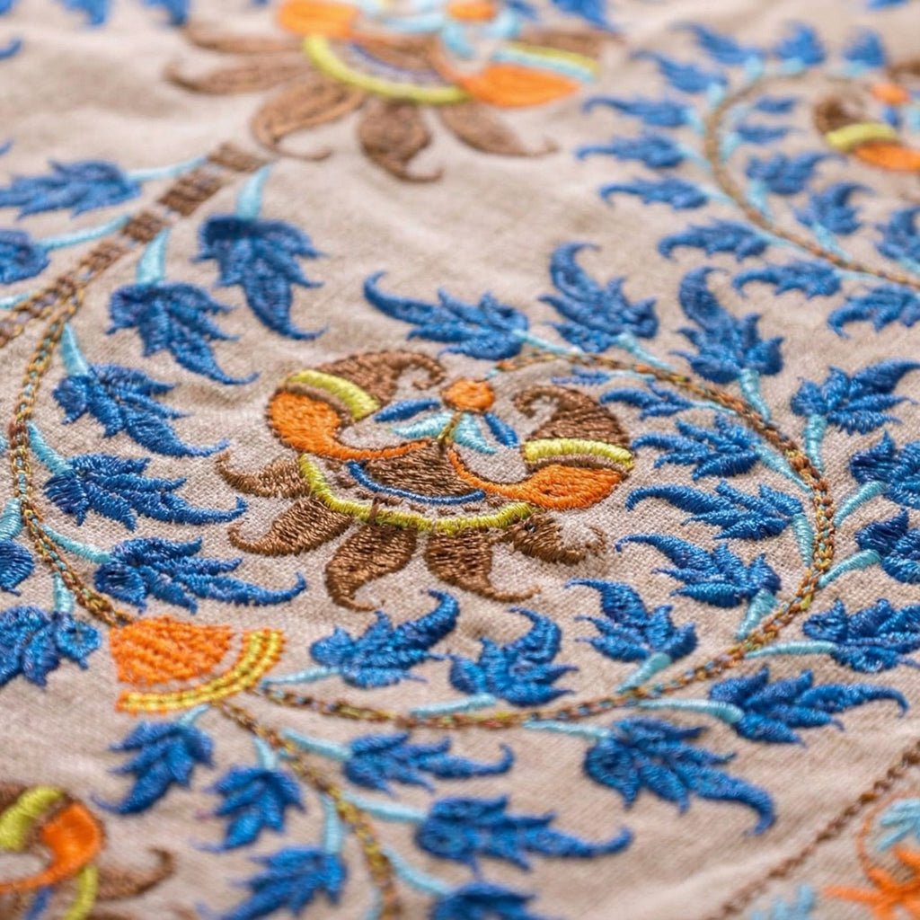 Blue Wildflower Table Runner