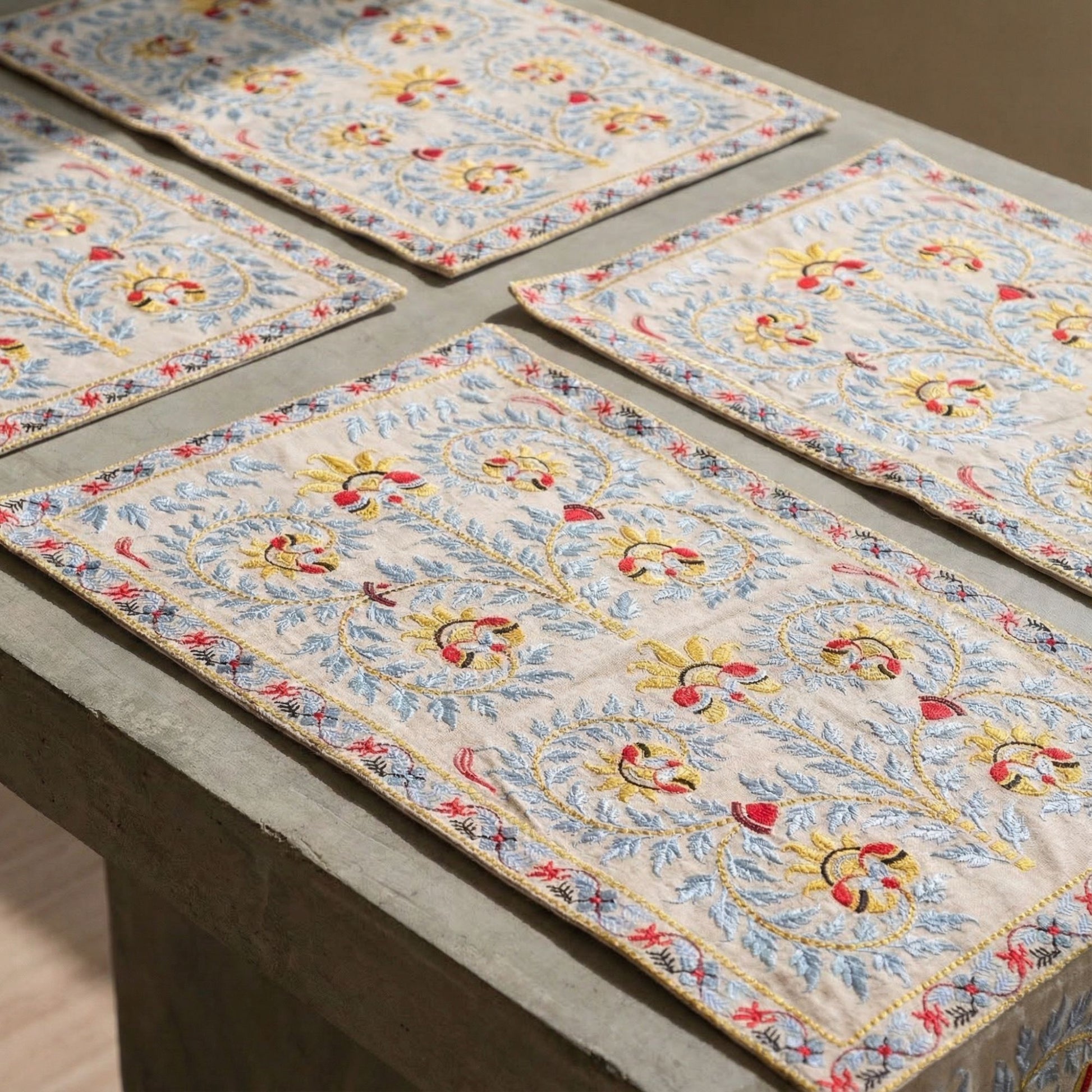 Gray Wildflower Placemat