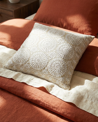 White Geometric Jaipur Throw Pillow