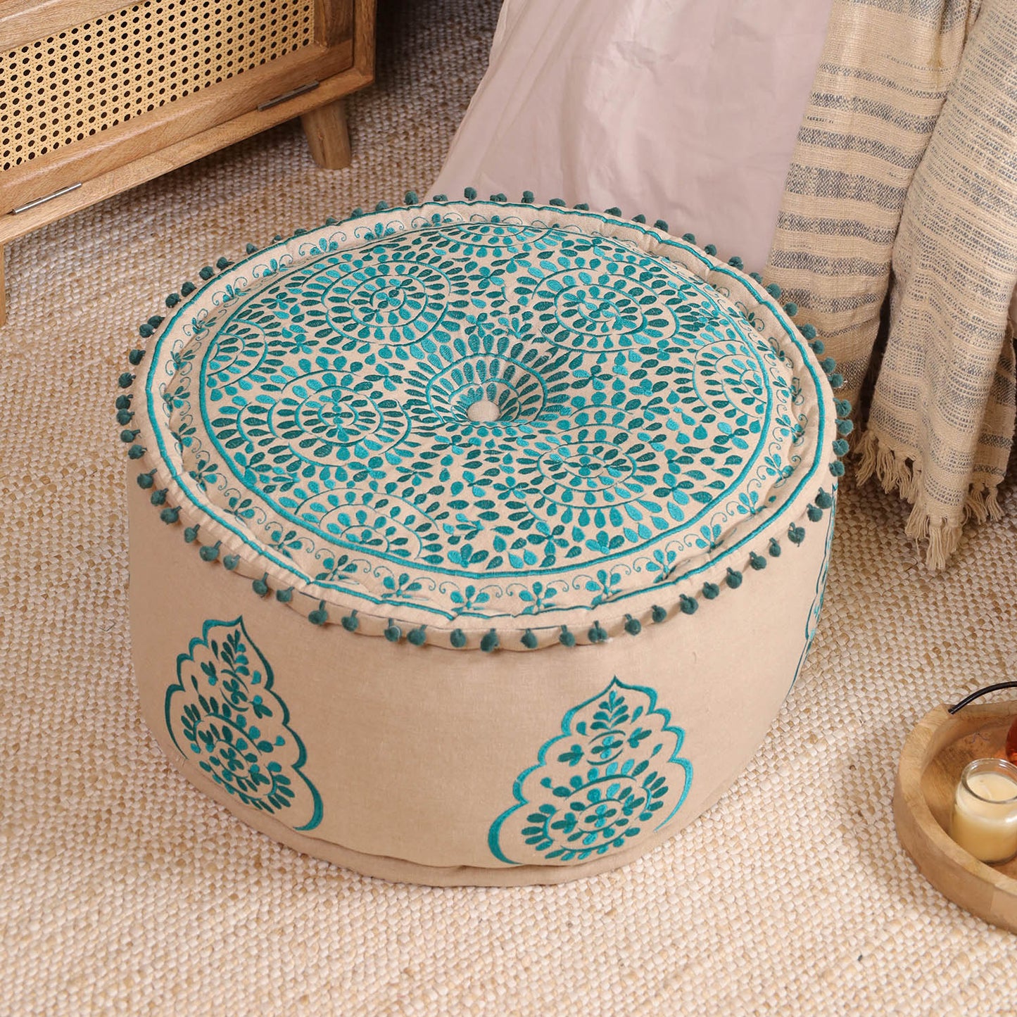 Green Euphoria Ottoman pouf