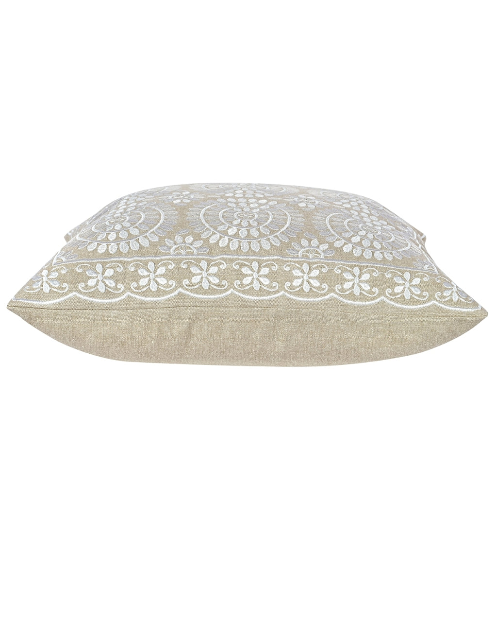 White Geometric Jaipur Throw Pillow Cover