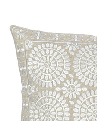 White Geometric Jaipur Throw Pillow