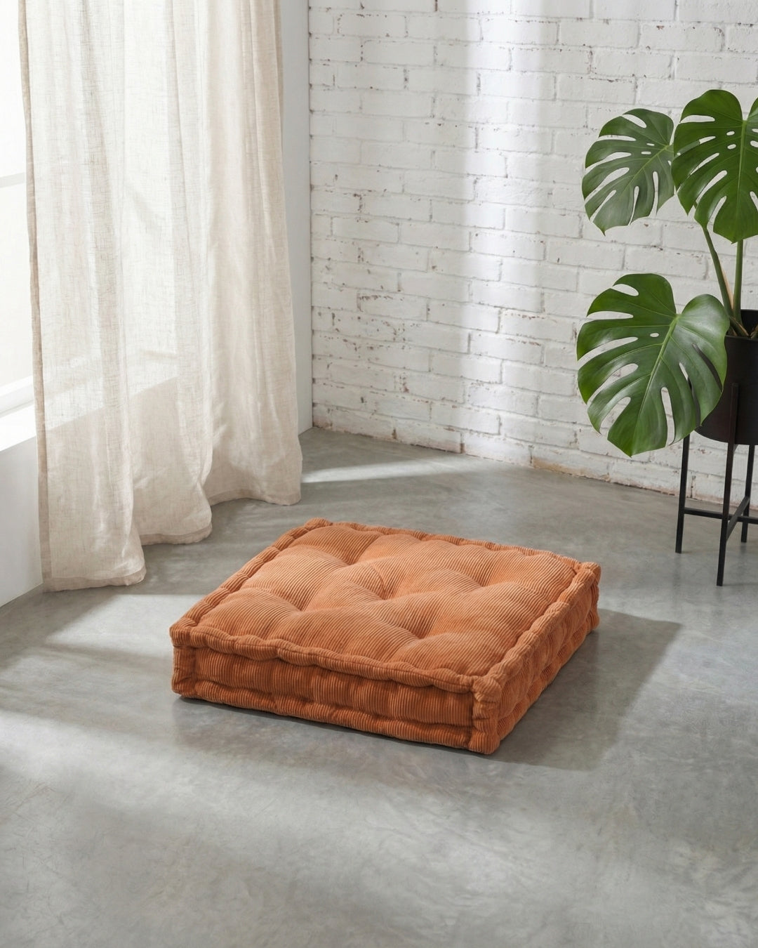 Rust Dreamy Corduroy Floor cushion