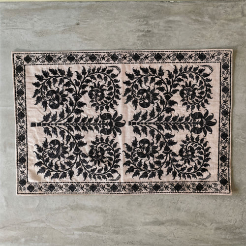 Black Wildflower Placemat