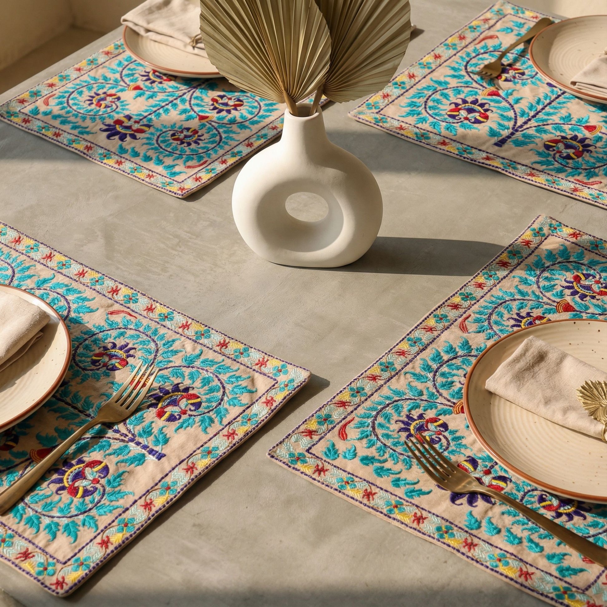 Teal Wildflower Placemat