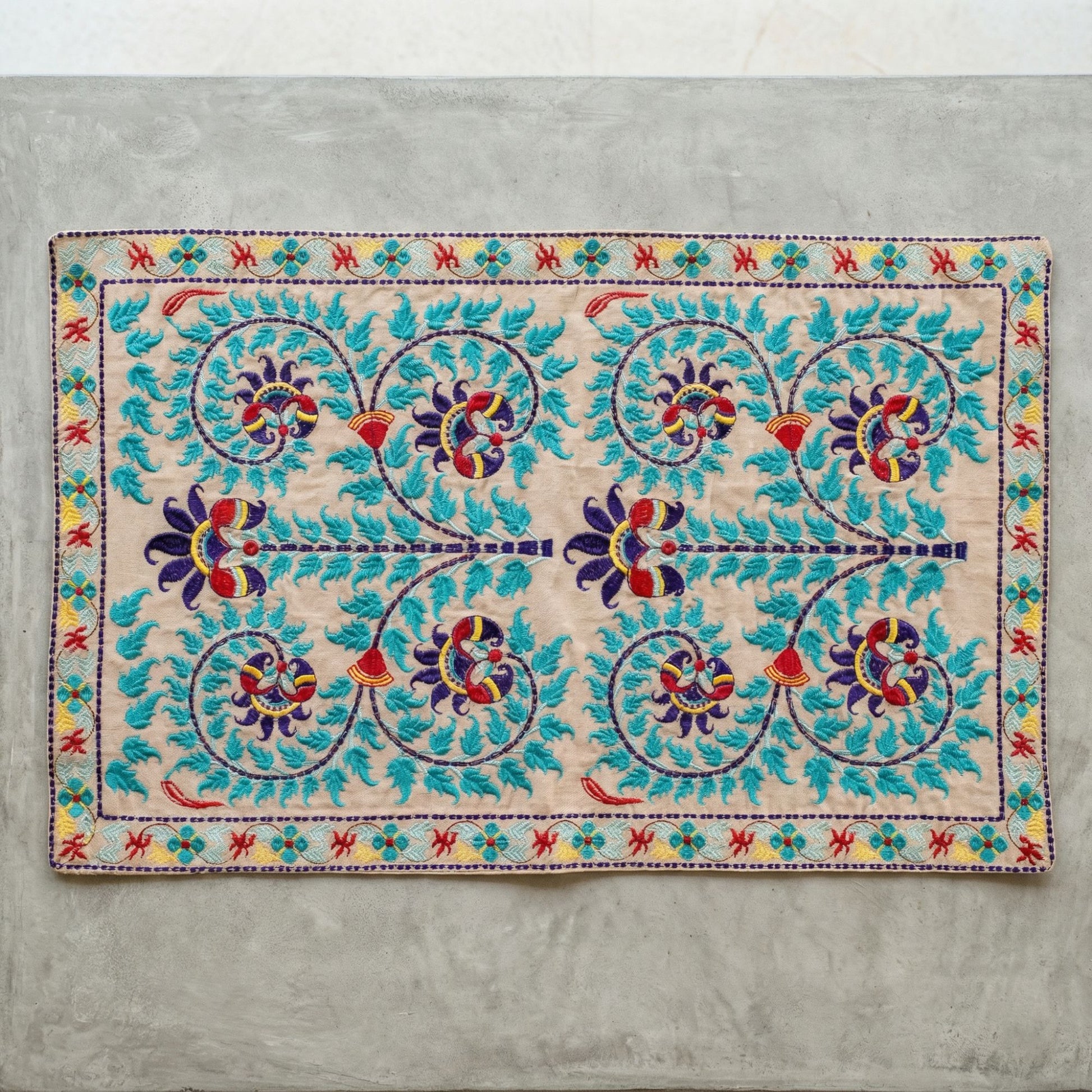 Teal Wildflower Placemat