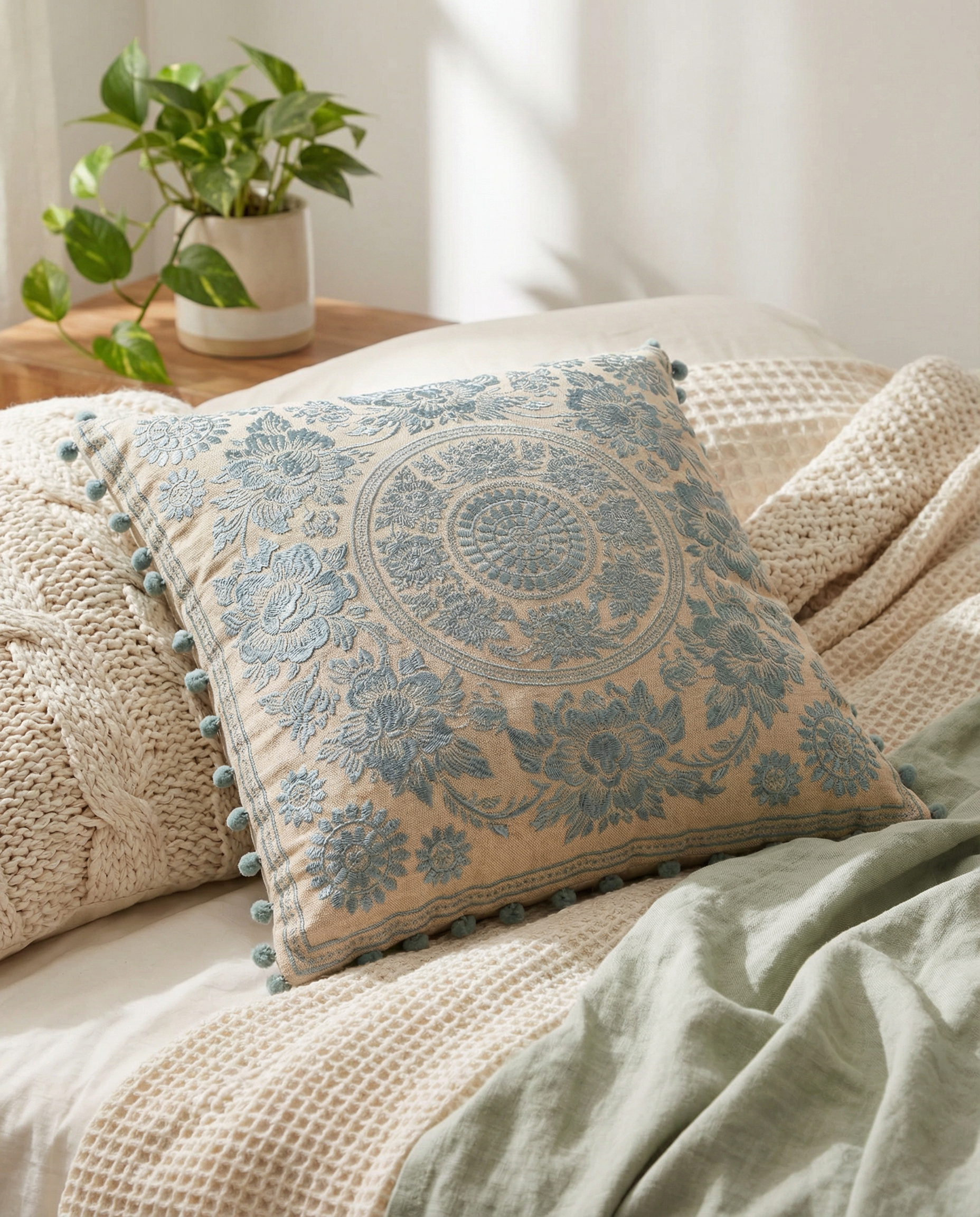 Floral Fantasy Throw Pillow