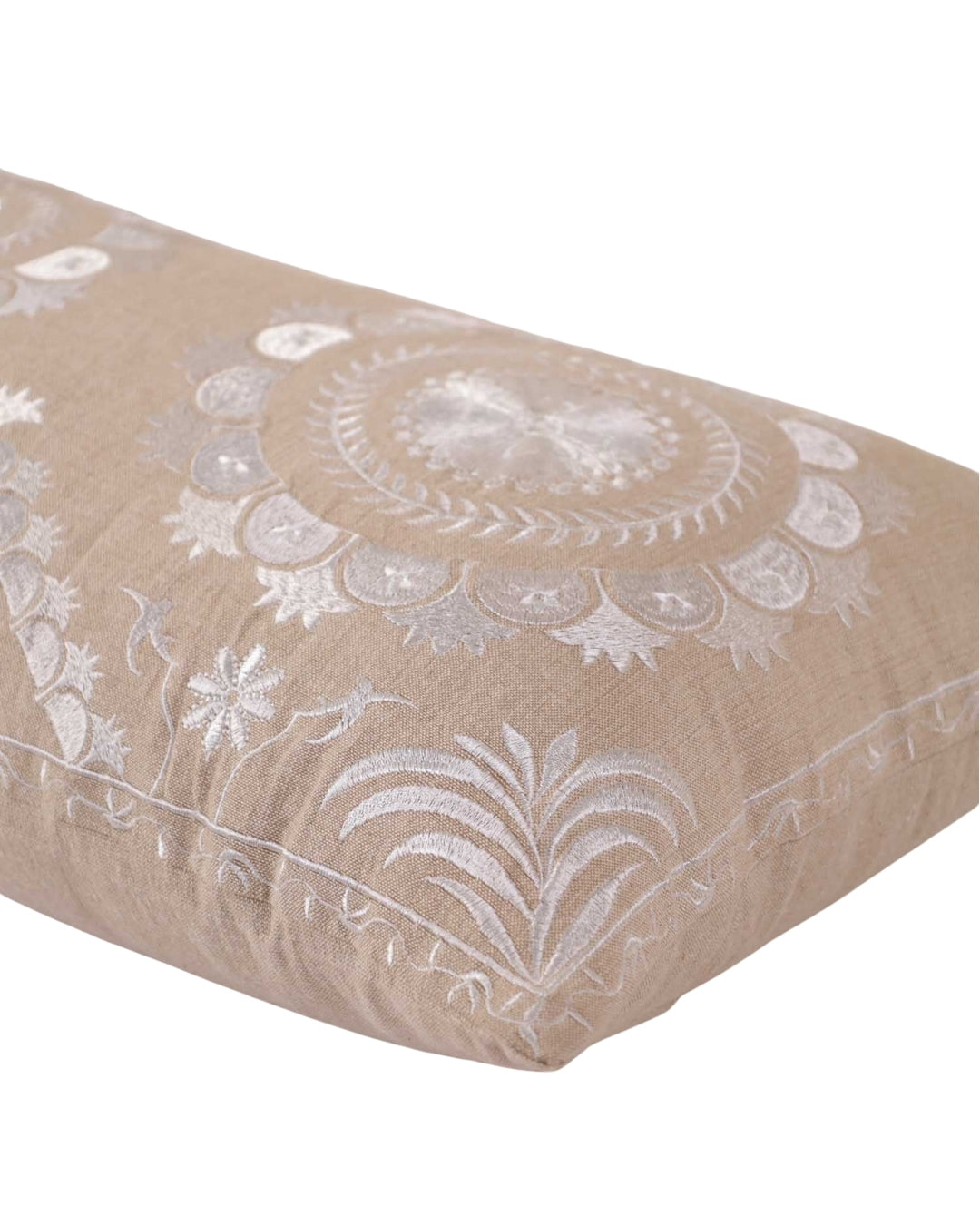 White Mandala Magic Long Pillow