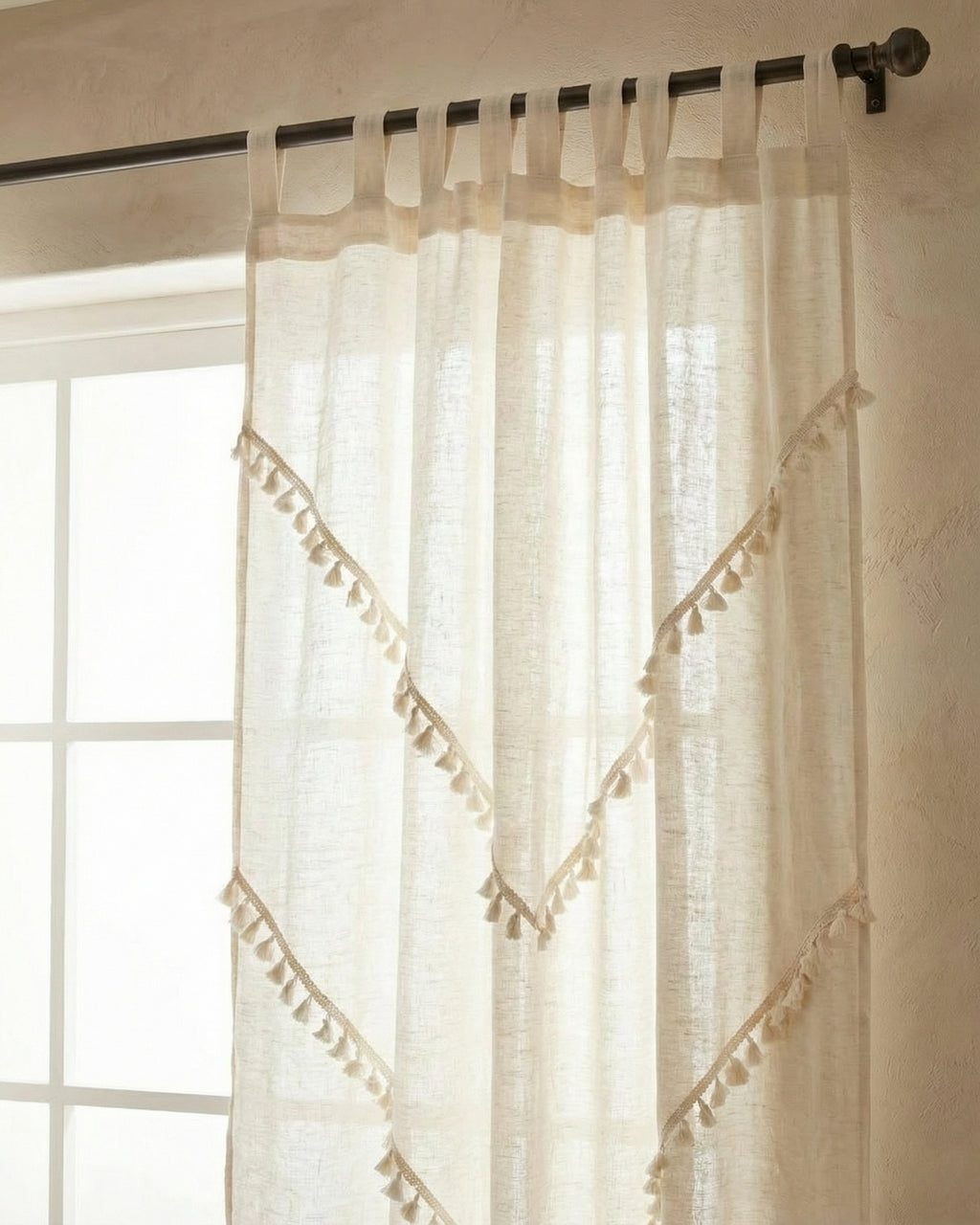 Ivory Sunshine Window Curtain - Set of 2